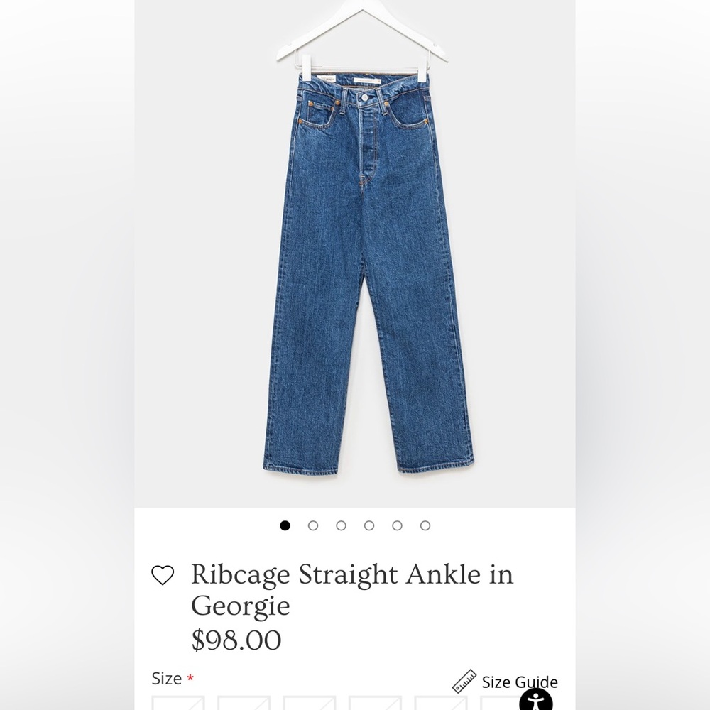 Levi’s ribcage straight ankle Jean - “Georgie” wash